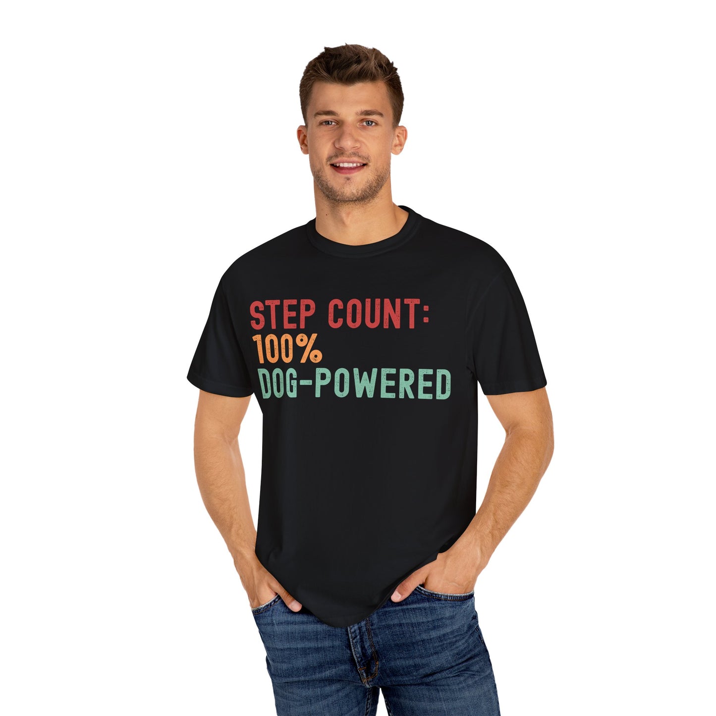 Dog Lover Unisex T-Shirt - "Step Count: 100% Dog-Powered"