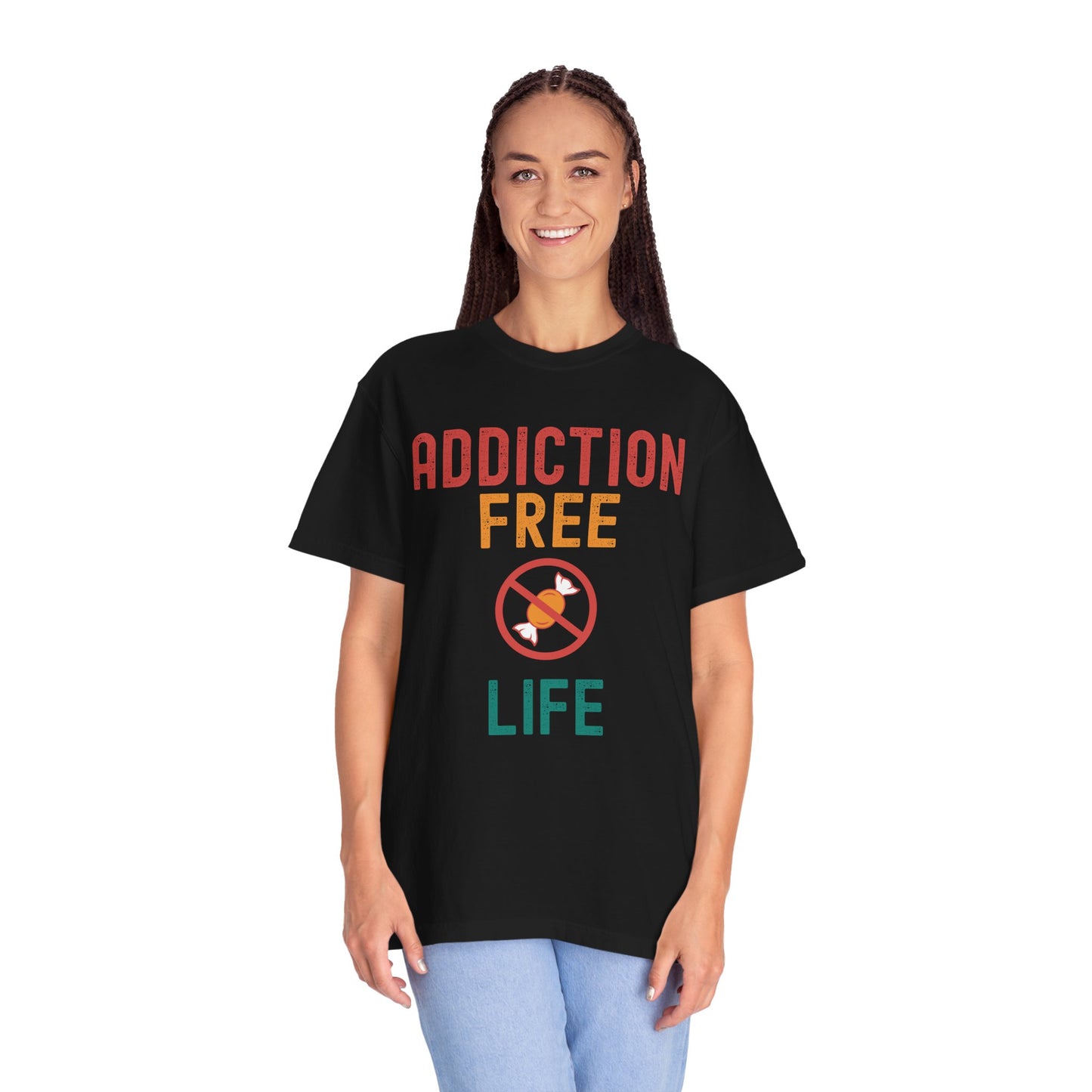 Addiction Free Life Unisex T-Shirt - Garment-Dyed Tee for Recovery Support