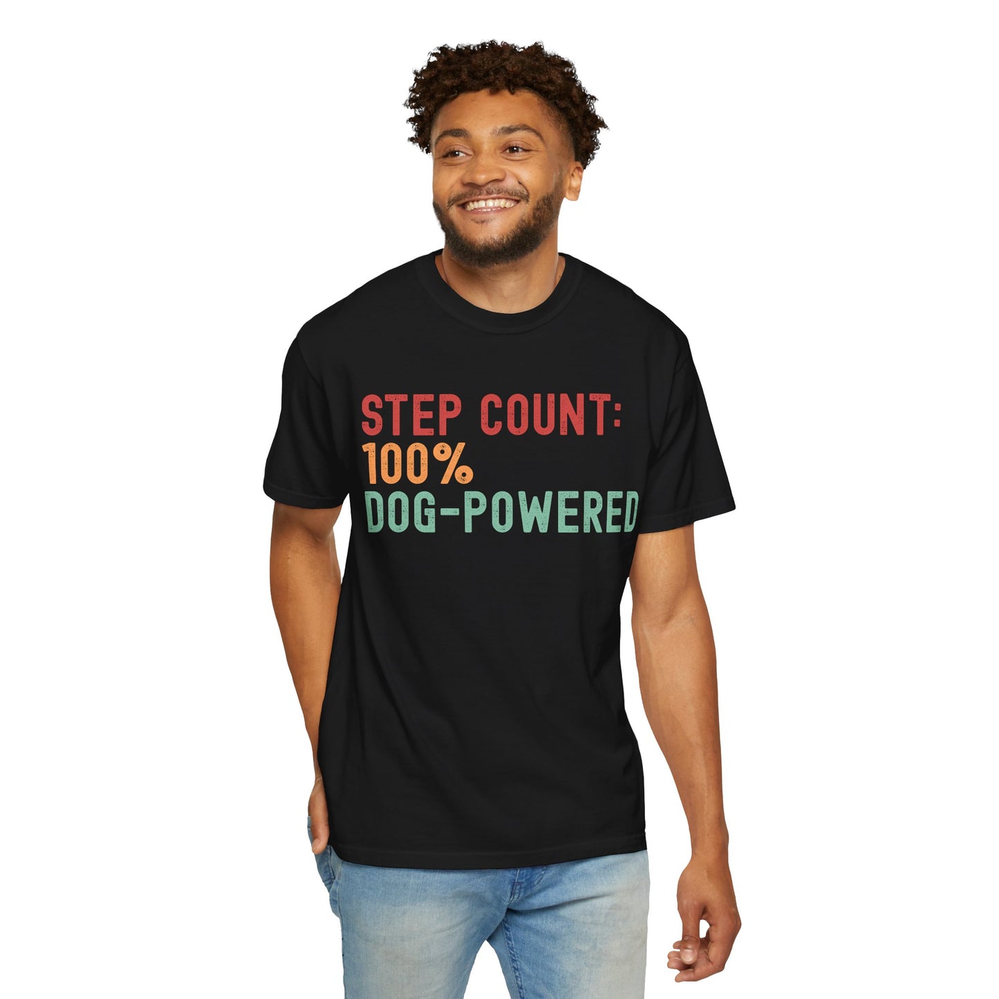 Dog Lover Unisex T-Shirt - "Step Count: 100% Dog-Powered"